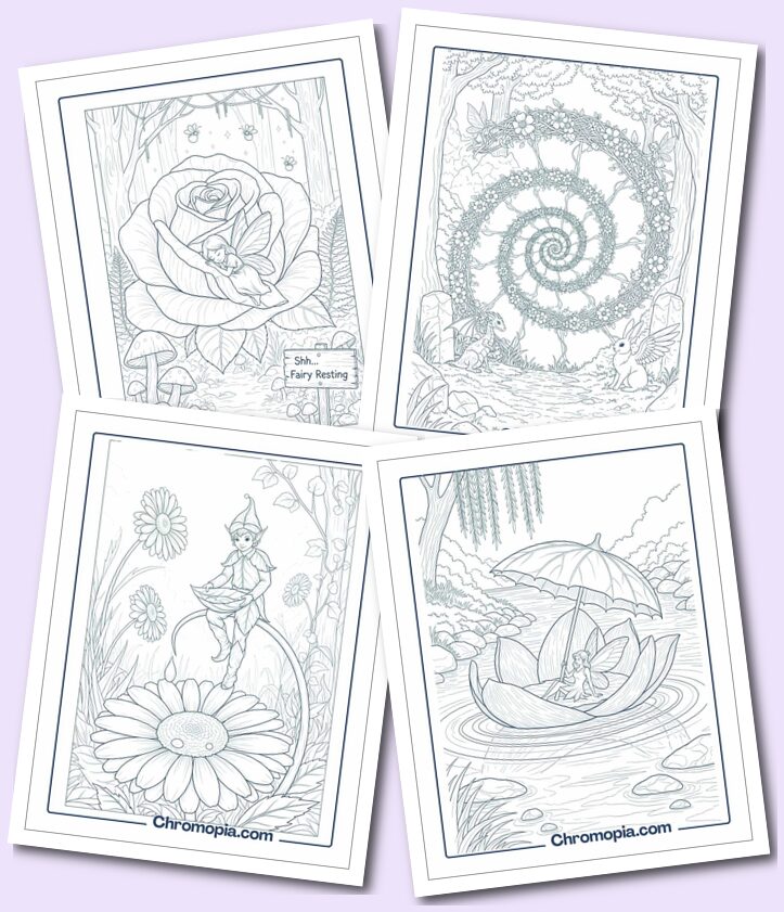 Flower Fairies, Elves & Mythical Creatures coloring pages