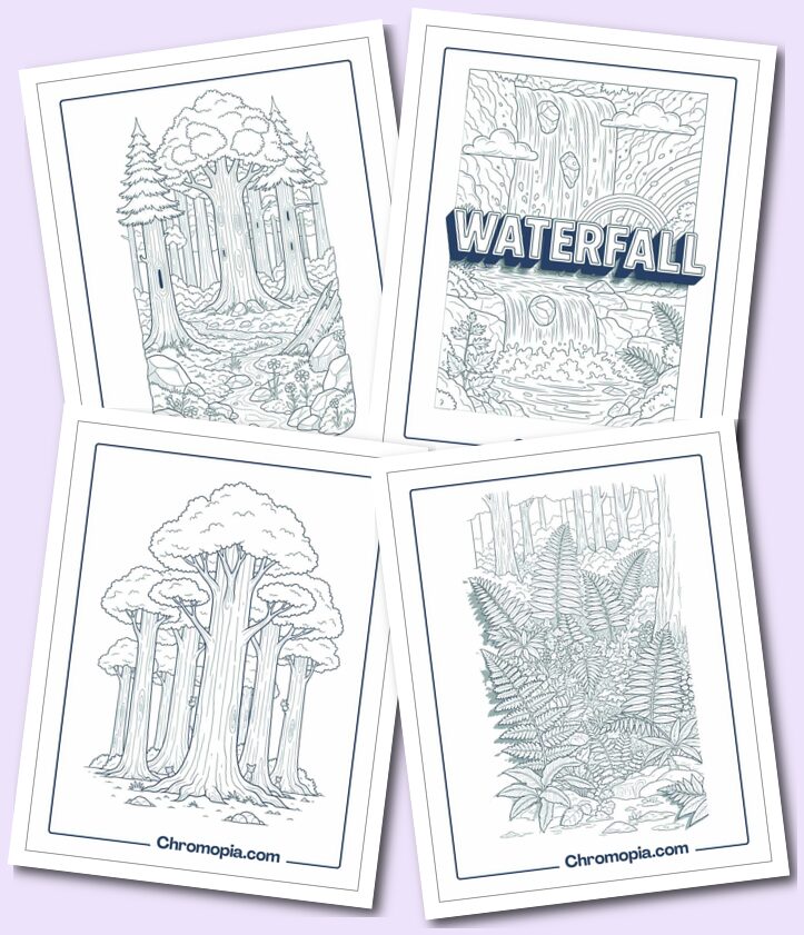 Forest Landscape Coloring Pages