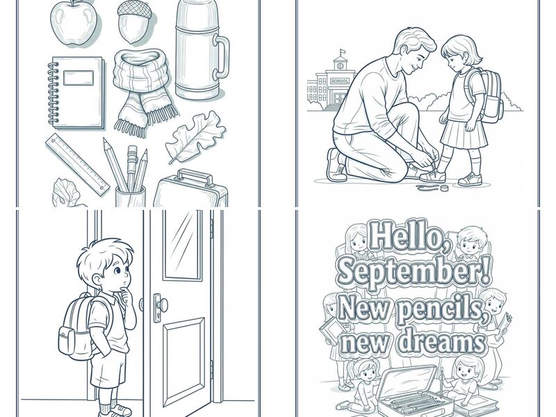 Fun Back to School September Coloring Pages for Kids
