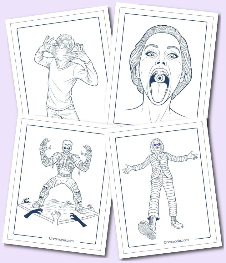 Fun Beetlejuice Coloring Pages for Kids, preschoolers, toddlers, kindergartens and student