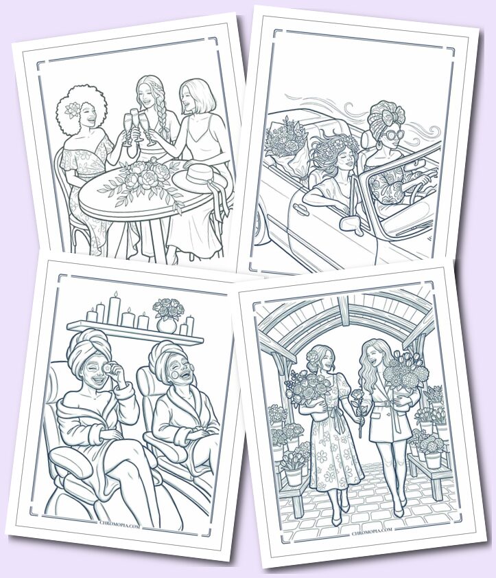 Fun National Girlfriend Day Friends Coloring Pages