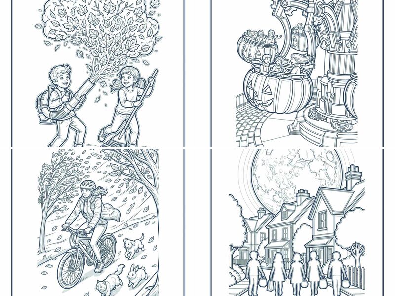 Fun October Coloring Pages For Teens