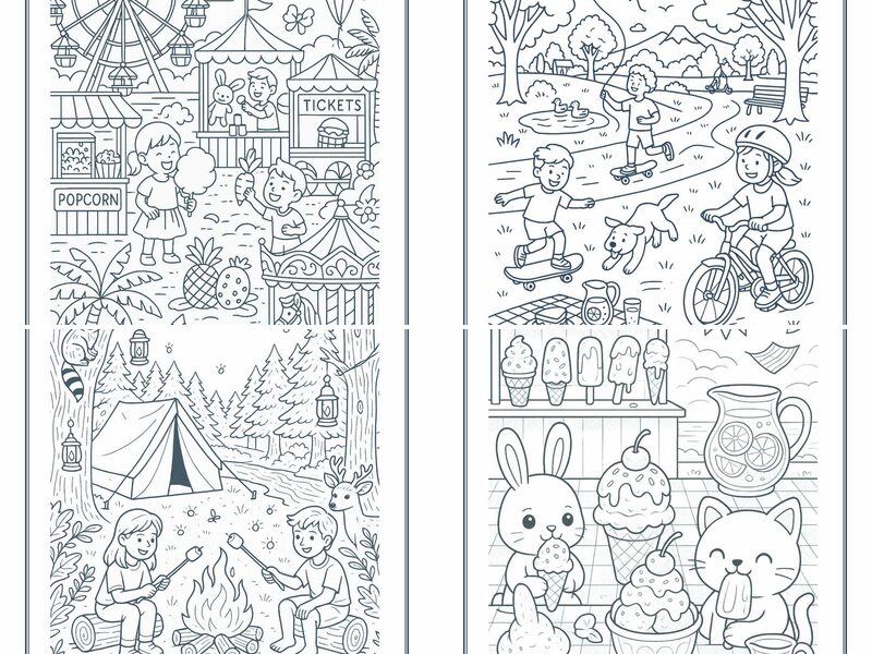 Fun Summer Coloring Pages for Kids