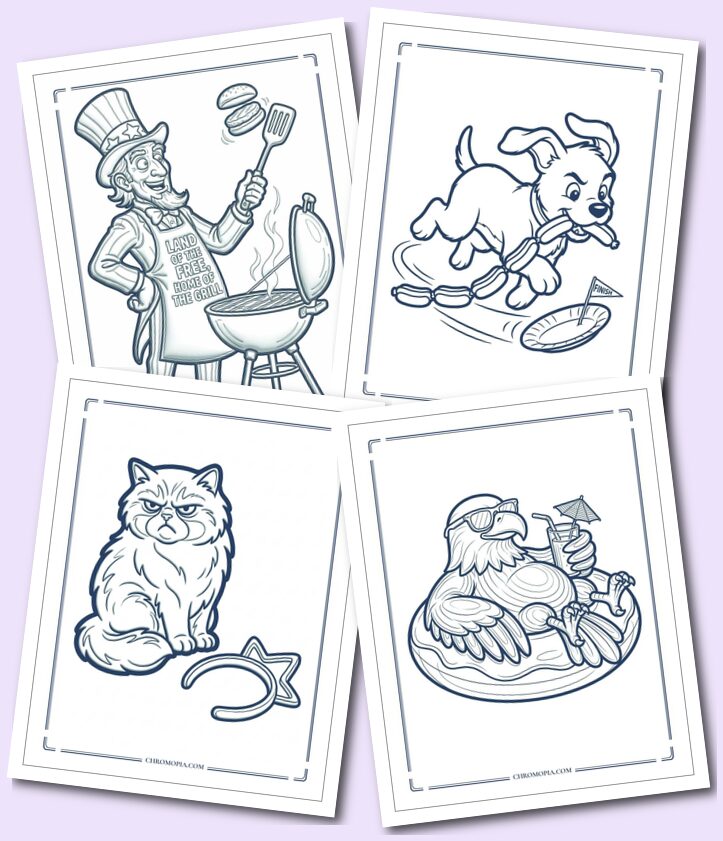 Funny 4th of July Coloring Pages