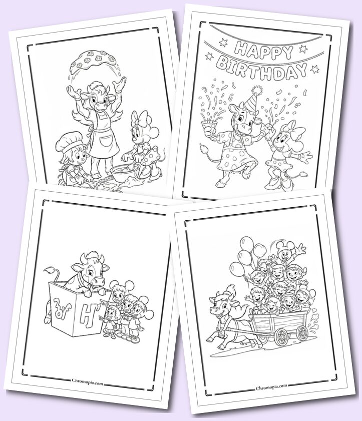 Funny Disney Clarabelle Cow Coloring Pages