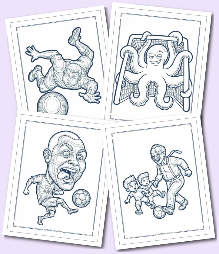 Funny Soccer Coloring Pages