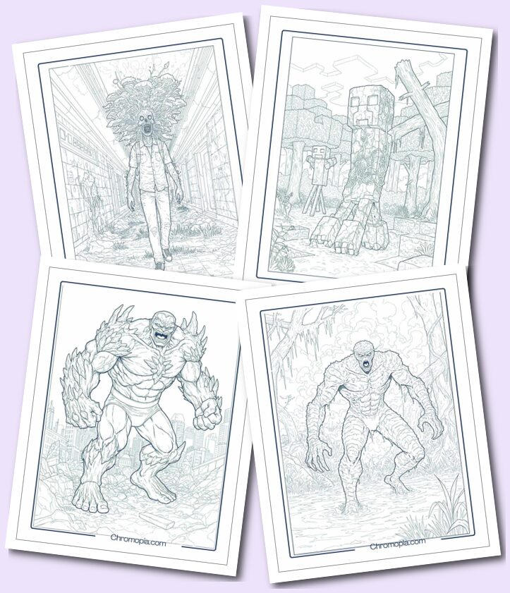 Game & Comic Monsters – Monster Coloring Pages
