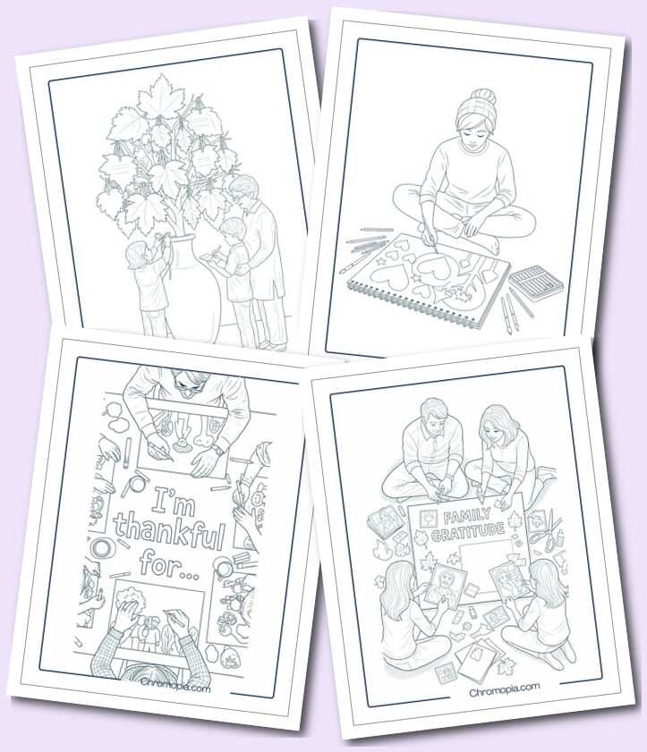 Gratitude & Reflection Activities Thanksgiving Coloring Pages