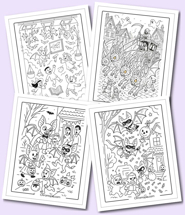 Halloween Bat Coloring Pages