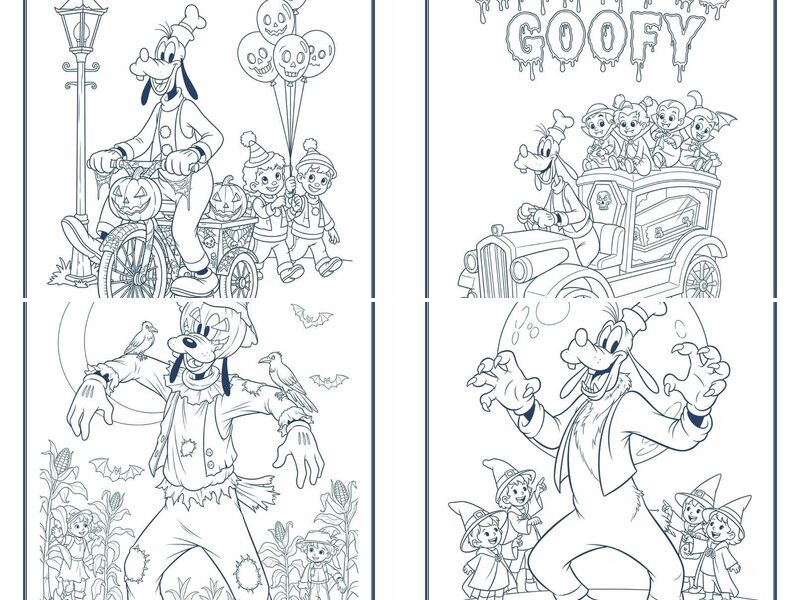 Halloween Goofy Coloring Pages