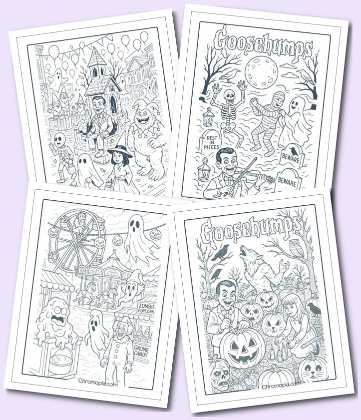 Halloween Goosebumps Coloring Pages for Adults