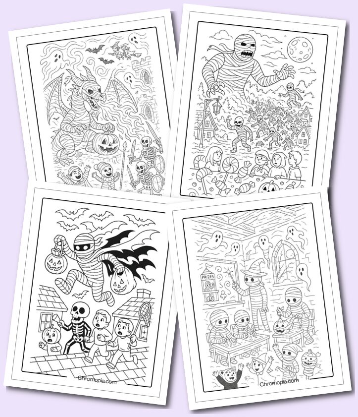 Halloween Mummy Coloring Pages