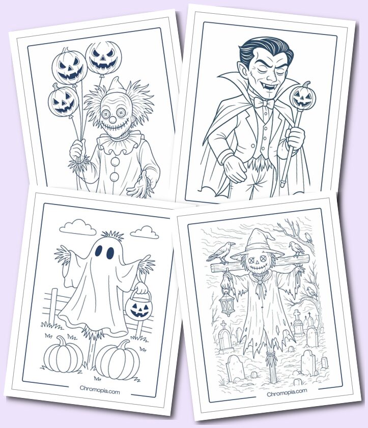 Halloween Scarecrow Coloring Pages