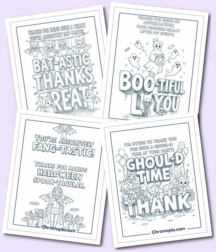 Halloween Thank You Coloring Pages