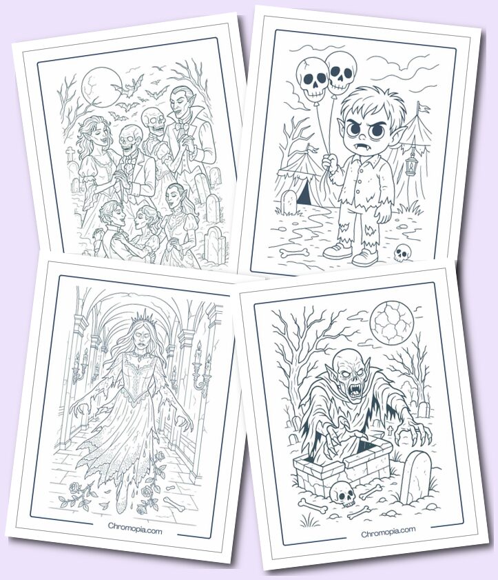 Halloween Vampire Coloring Pages