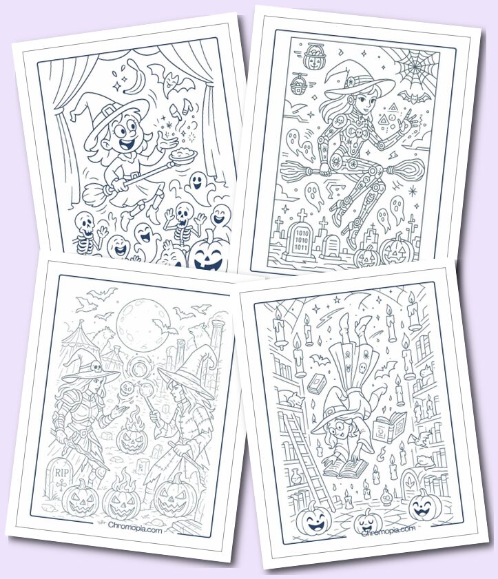 Halloween Witch Coloring Pages