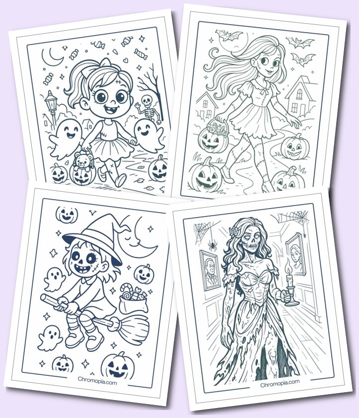 Halloween zombie Coloring Pages