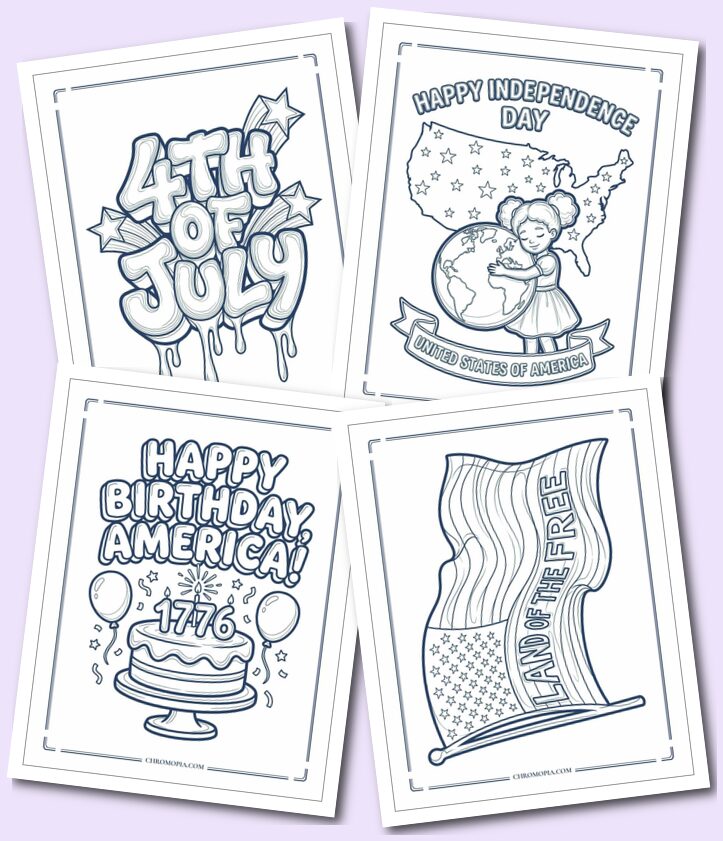 Happy 4th of July Coloring Pages