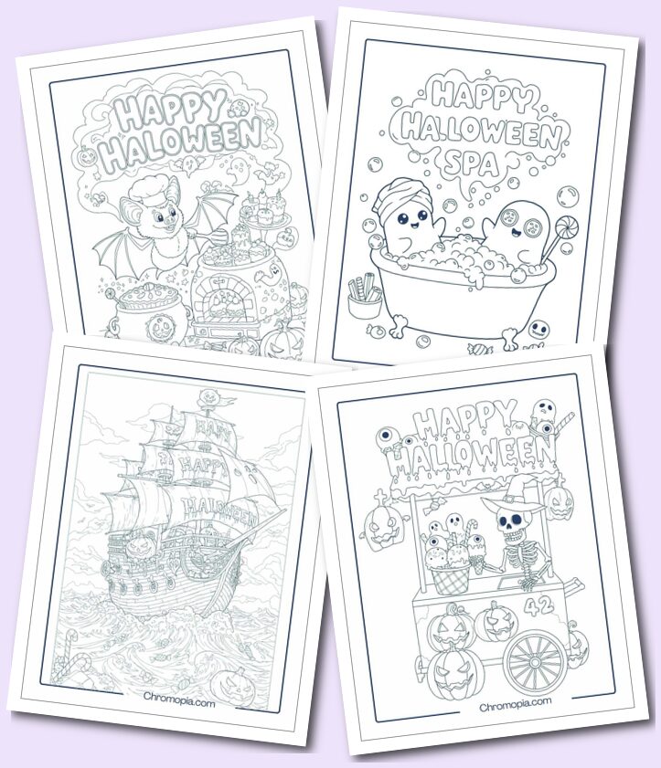 Happy Halloween Coloring Pages