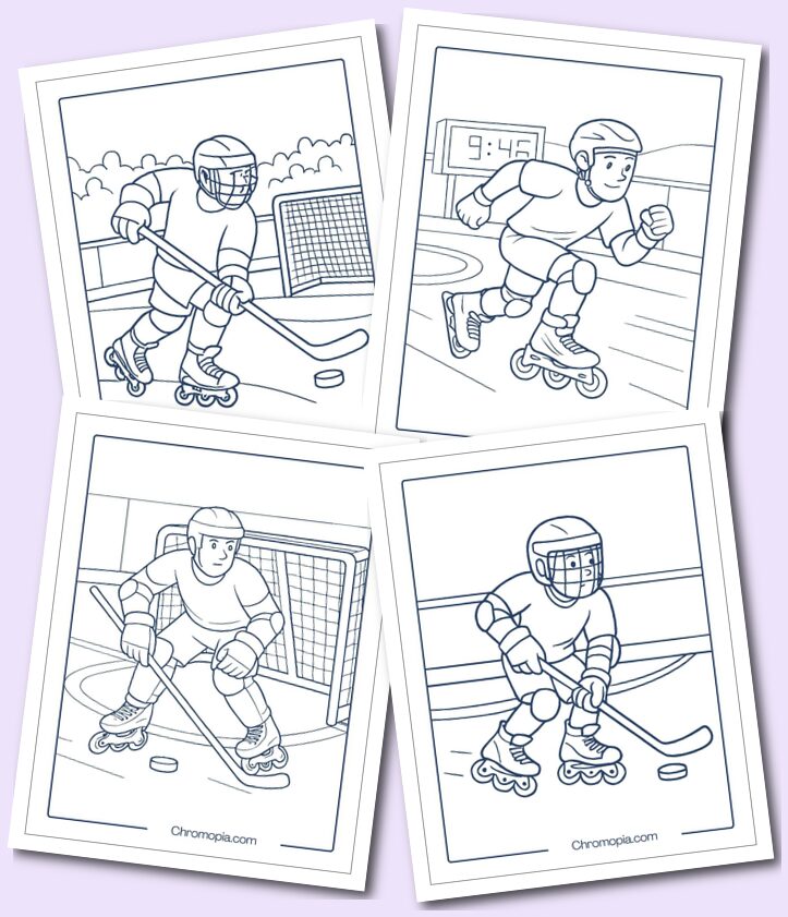 Hockey Inline Skates – Roller Skates Coloring Pages