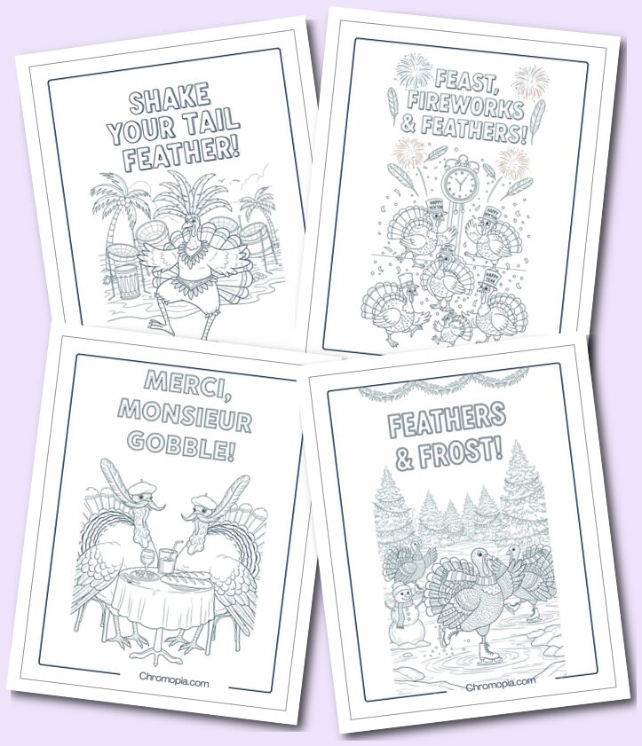 Holiday Celebrations Turkey Coloring Pages