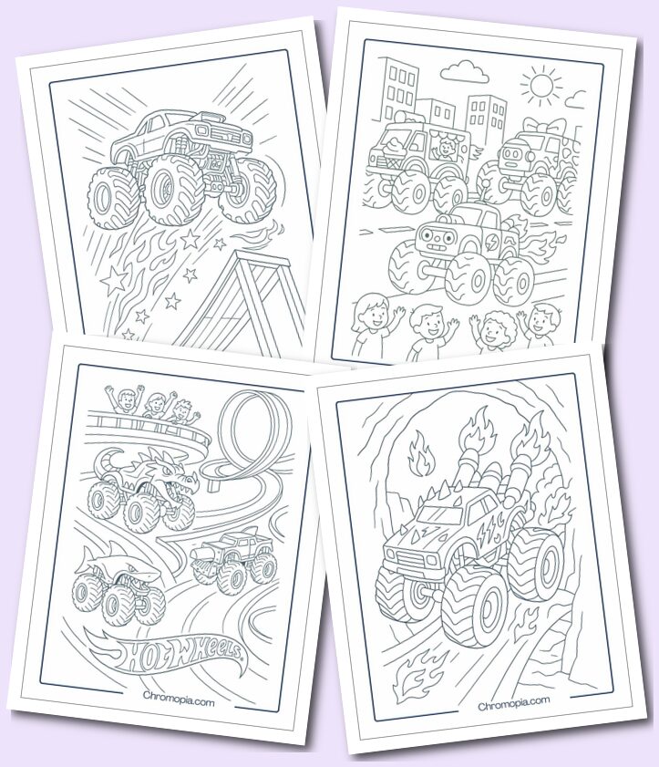 Hot Wheels Monster Truck Coloring Pages