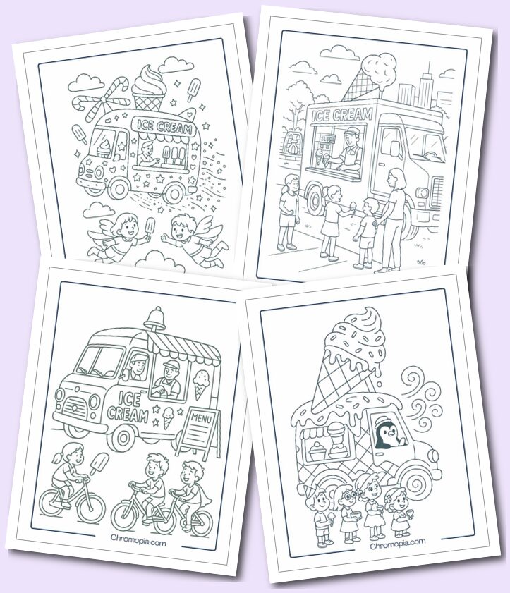 Ice Cream Truck Coloring Pages