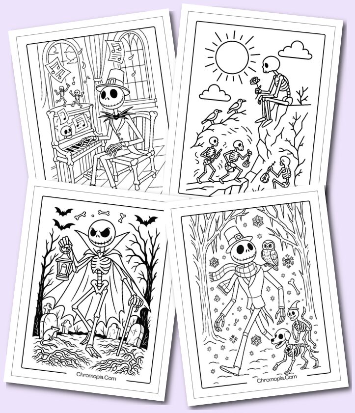 Jack Skeleton Coloring Pages
