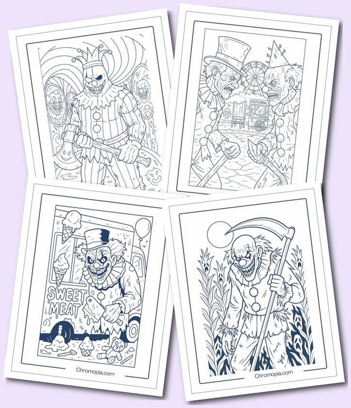 Killer Clown Coloring Pages