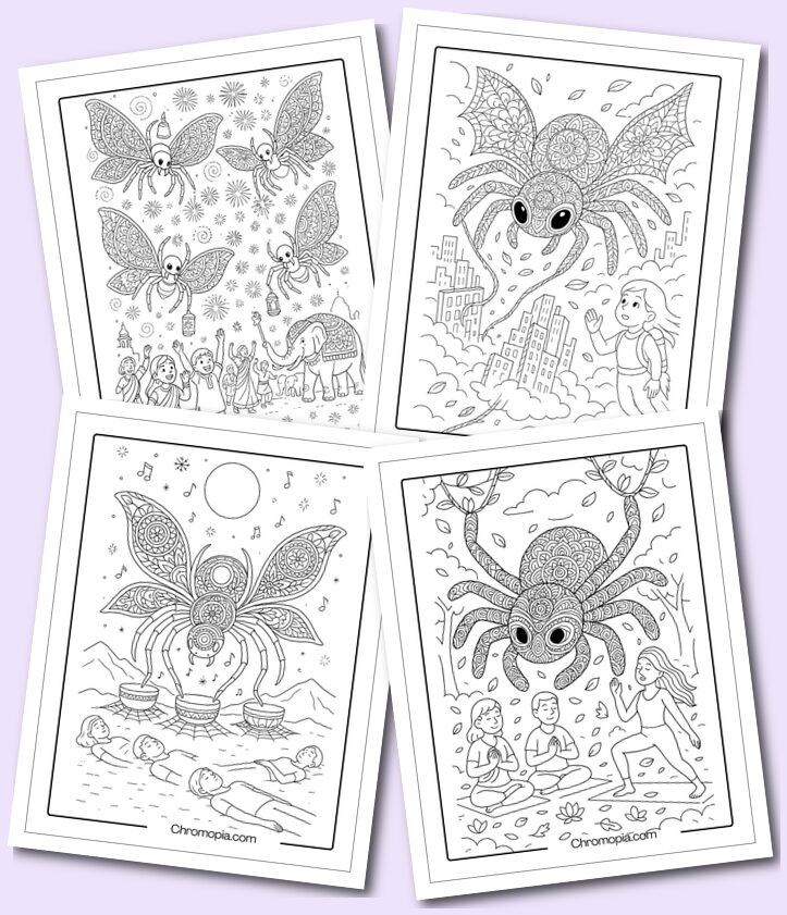 Mandala Art Spider Coloring Pages