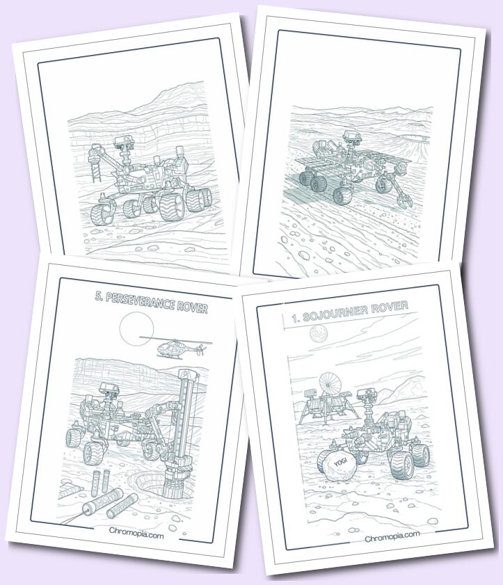 Mars Rovers coloring pages