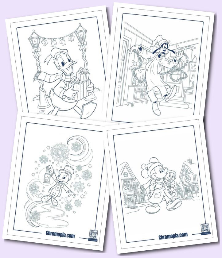 Mickeys Christmas Carol Cast 1983 Coloring Pages