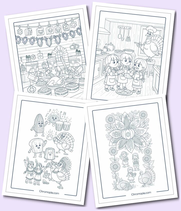 Mindful Holiday Native American Foods, Cooking Traditions coloring pages
