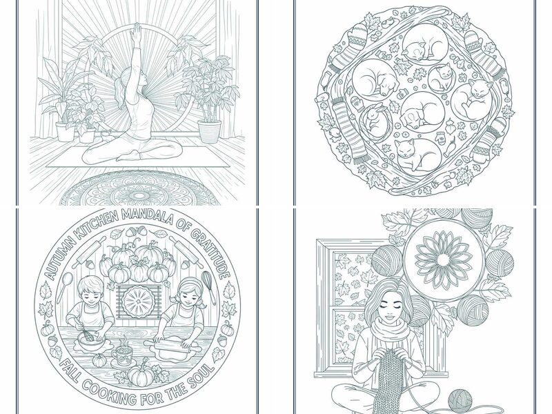 Mindful Mandala Fall Coloring Pages