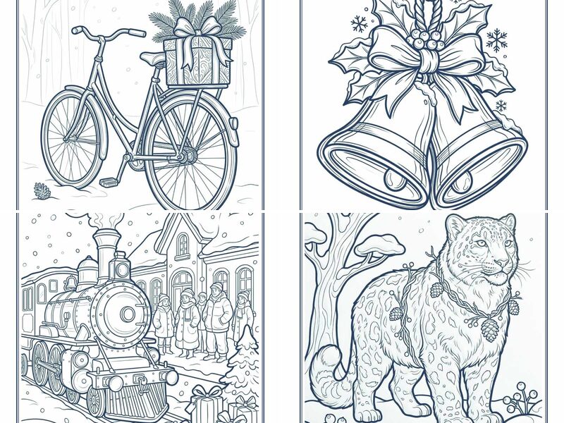 Mindful Winter Nature Coloring Pages