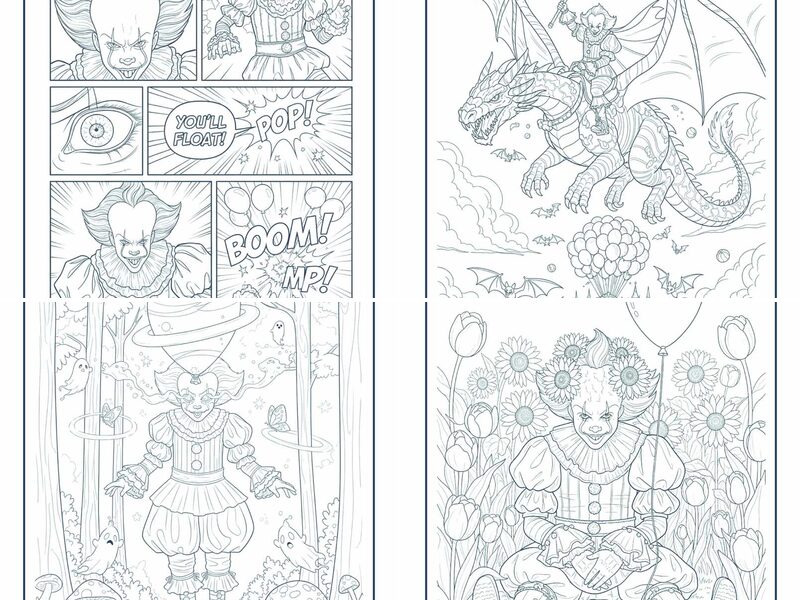 Multi-Art & Conceptual Pennywise Coloring Pages for All Ages