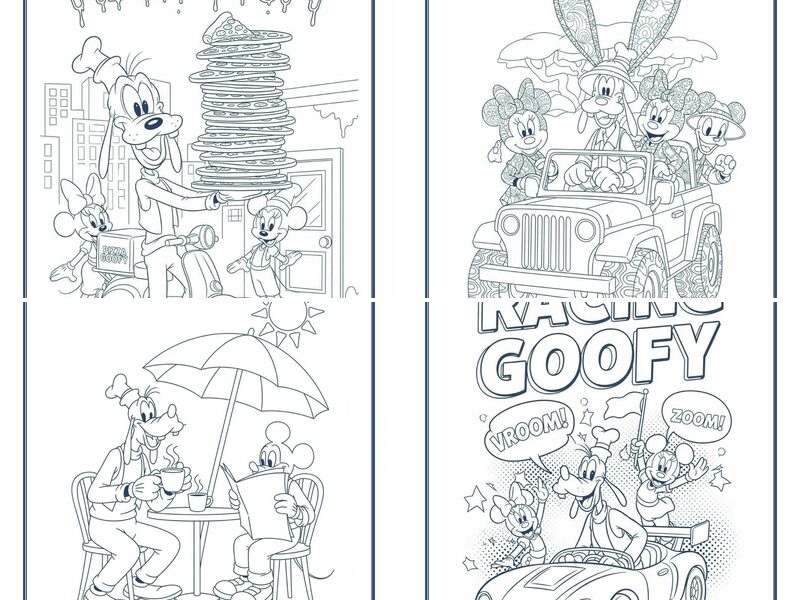 Multi-Conceptual & Multi-Art Themed Goofy Coloring Pages