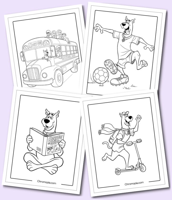 Multi-Themed Creative Scooby Doo Coloring Pages for all ages