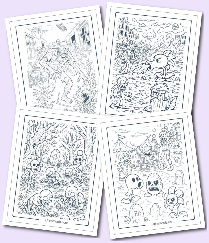 Mutant Zombie Coloring Pages
