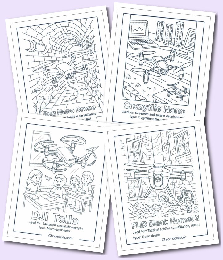 Nano & Micro Drones Coloring Pages_