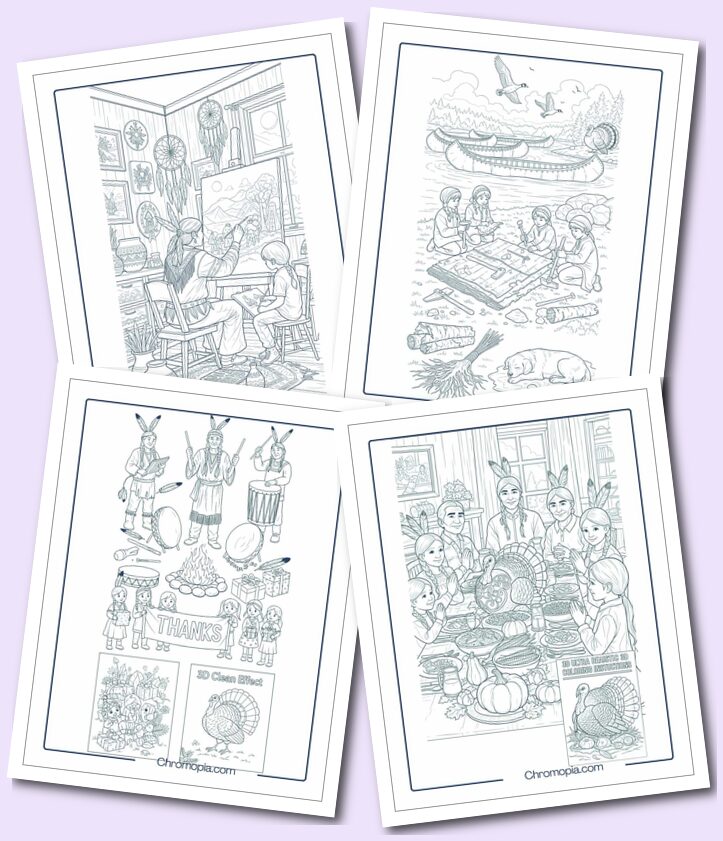 Native American Historical Contributions, inventions Modern Life coloring pages