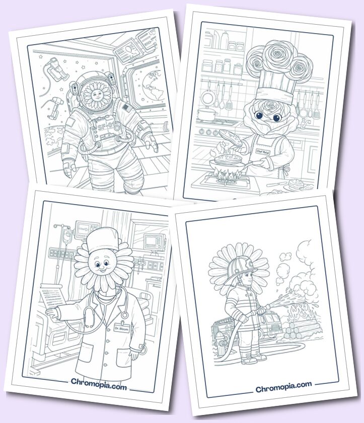 Occupation-Themed Flower Pages
