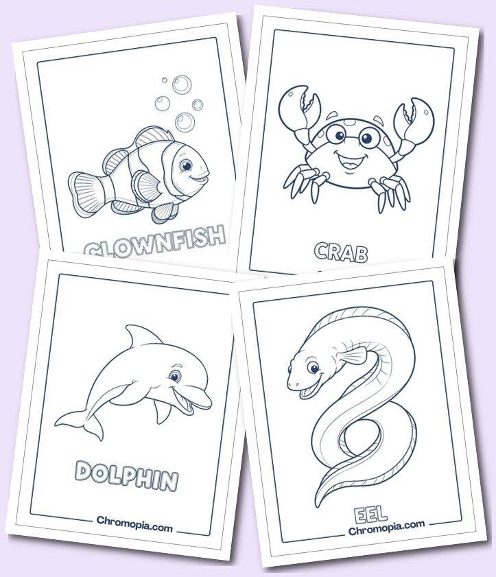 Ocean & Sea Animals Coloring pages