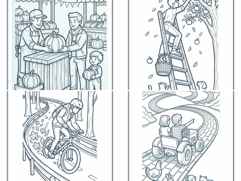 October Harvest Coloring Pages