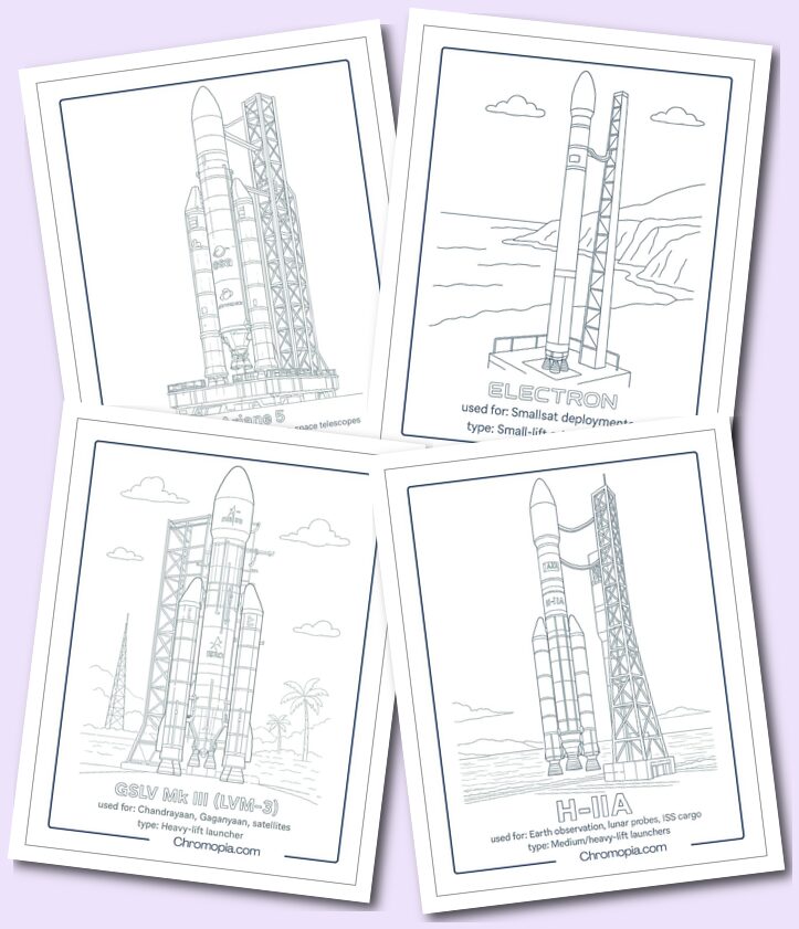 Orbital Launch Vehicles General Rocket coloring pages