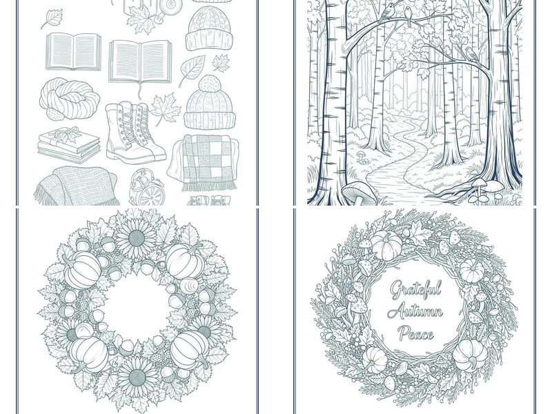 Peaceful Fall Coloring Pages