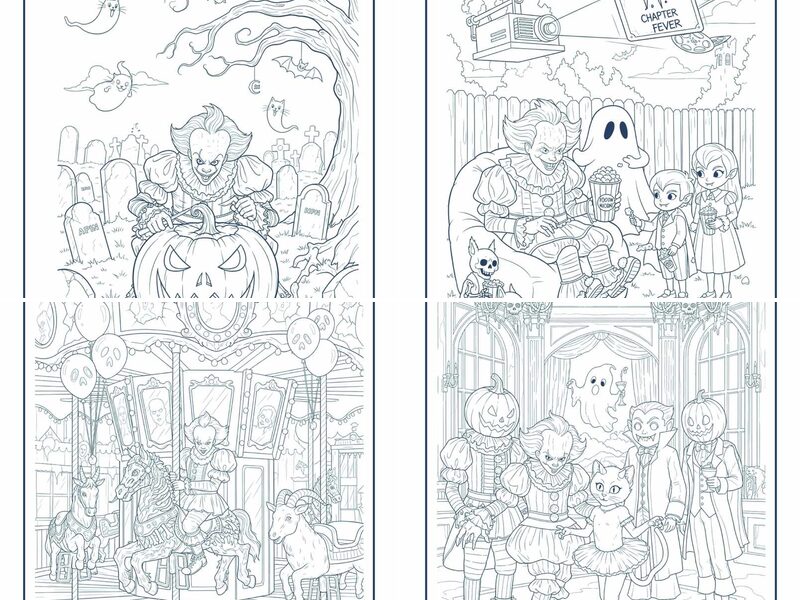Pennywise Halloween Coloring Pages for Adults