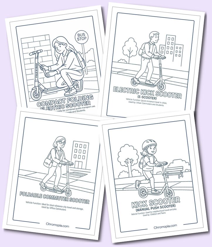 Personal & Urban Mobility Scooters – Scooter Coloring Pages