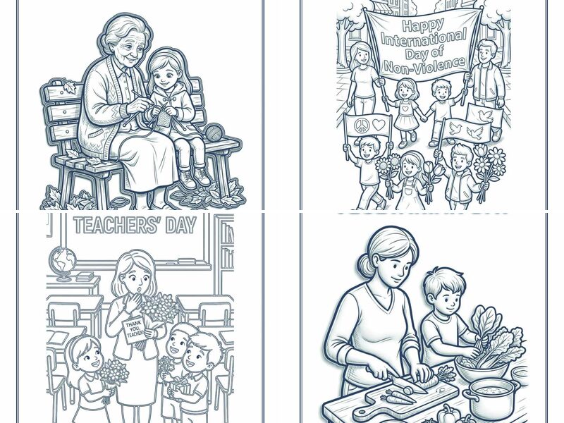 Popular October Celebrations Coloring Pages