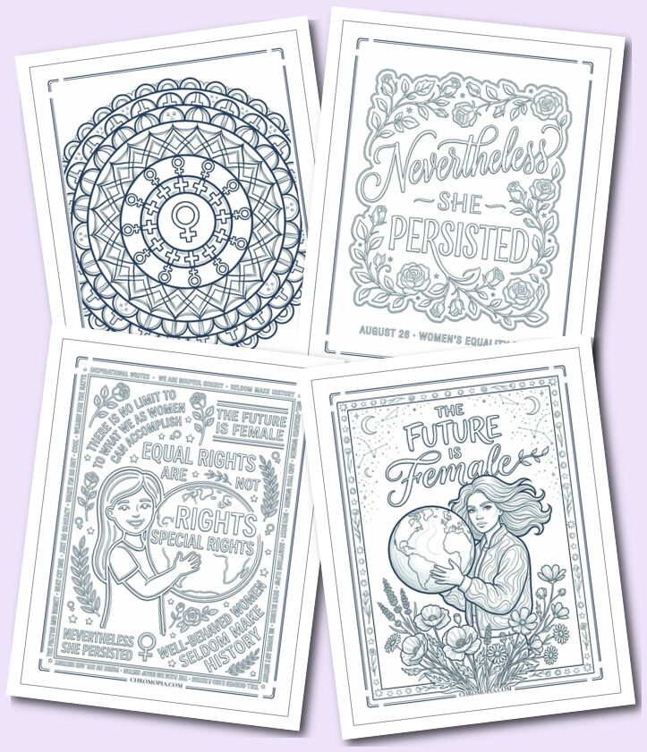 Powerful Womens Equality Day Quotes Coloring Pages